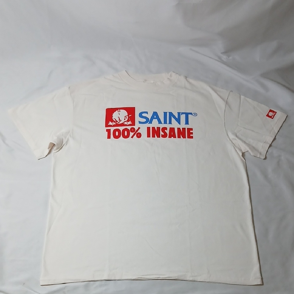 SAINT 100% Insane Short Sleeve Tee - White